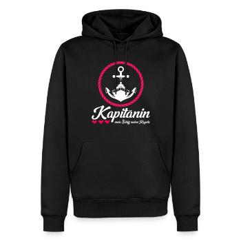 Kapitänin Mein Schiff Meine Regeln Bootsbesitzer - Männer Premium Bio Hoodie - Schwarz - Vorne - Nico (187cm)