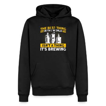 The best thing in the world Brewers - Men’s Premium Organic Hoodie - black - Front - Nico (187cm)