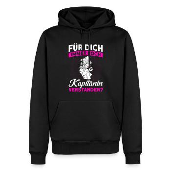 Für Dich Immer Noch Kapitänin Bootsbesitzer - Männer Premium Bio Hoodie - Schwarz - Vorne - Nico (187cm)