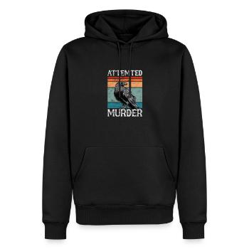 Raven - Men’s Premium Organic Hoodie - black - Front - Nico (187cm)