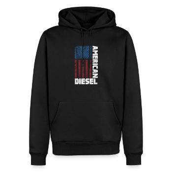 Diesel Amérique - Sweat à capuche Premium bio Homme - noir - Devant - Nico (187cm)