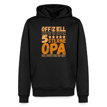 Opa Großvater - Männer Premium Bio Hoodie - Schwarz - Vorne - Nico (187cm)