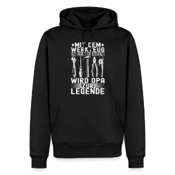 Opa Großvater - Männer Premium Bio Hoodie - Schwarz - Vorne - Nico (187cm)