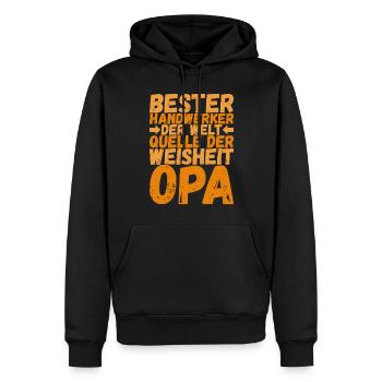 Opa Großvater - Männer Premium Bio Hoodie - Schwarz - Vorne - Nico (187cm)