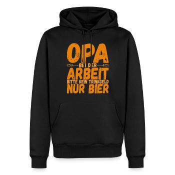 Opa Großvater - Männer Premium Bio Hoodie - Schwarz - Vorne - Nico (187cm)