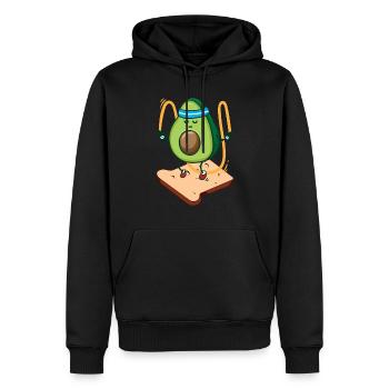 Avocado Toast - Männer Premium Bio Hoodie - Schwarz - Vorne - Nico (187cm)