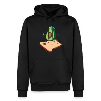 Avocado Toast - Männer Premium Bio Hoodie - Schwarz - Vorne - Nico (187cm)