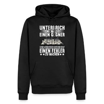 Schach Schachspieler - Männer Premium Bio Hoodie - Schwarz - Vorne - Nico (187cm)