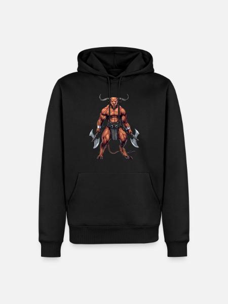 Greek Mythology Deity Minotaur - Men’s Premium Organic Hoodie - black