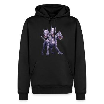 Three Headed Dog Cerberus - Men’s Premium Organic Hoodie - black - Front - Nico (187cm)