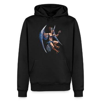 Greek Mythology Deity Harpy - Men’s Premium Organic Hoodie - black - Front - Nico (187cm)