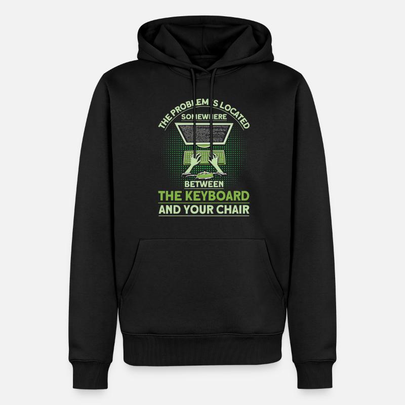 The problem is localized sysadmin - Men’s Premium Organic Hoodie - black