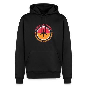 Motivation - Sweat à capuche Premium bio Homme - noir - Devant - Nico (187cm)