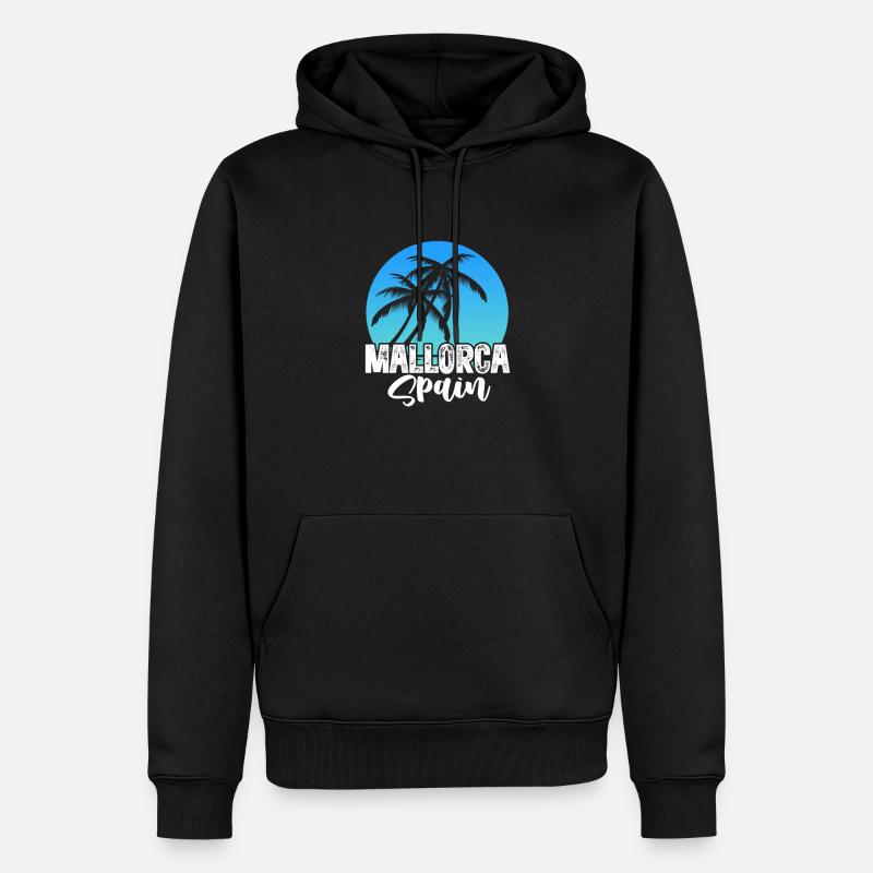 Majorque - Sweat à capuche Premium bio Homme - noir