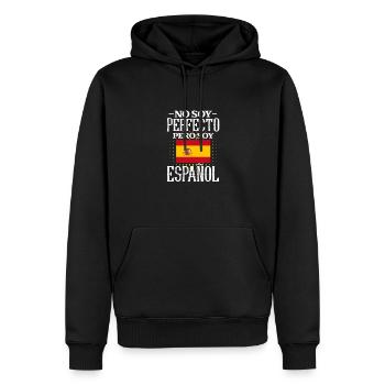 Spanien - Männer Premium Bio Hoodie - Schwarz - Vorne - Nico (187cm)