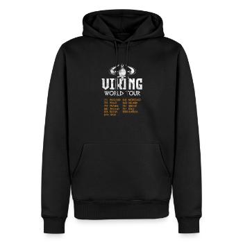 Wikinger - Männer Premium Bio Hoodie - Schwarz - Vorne - Nico (187cm)