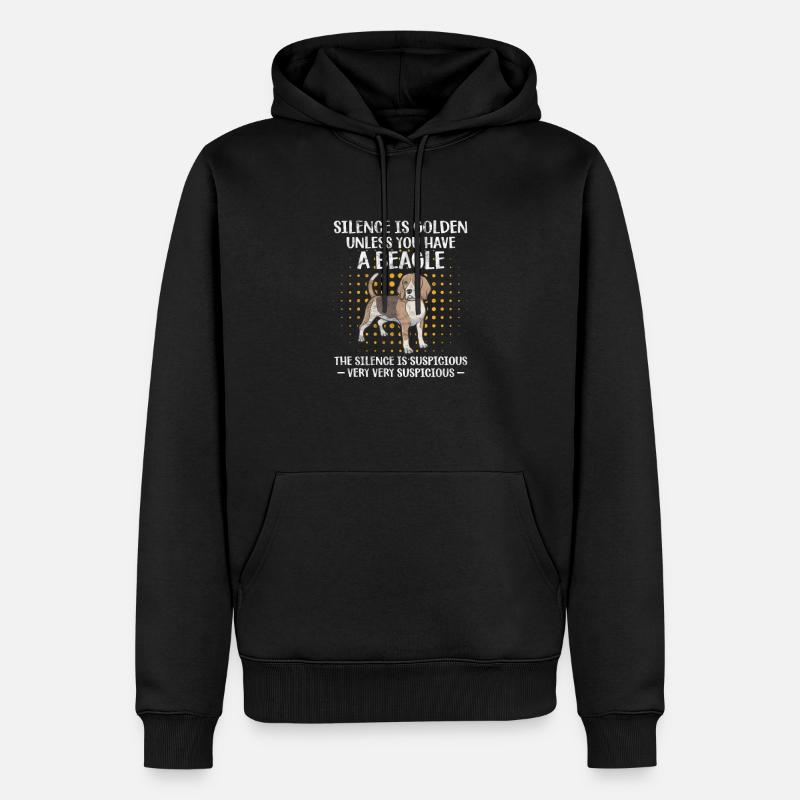 Beagle - Männer Premium Bio Hoodie - Schwarz