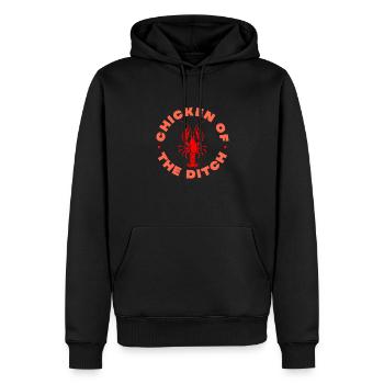 Écrevisse - Sweat à capuche Premium bio Homme - noir - Devant - Nico (187cm)