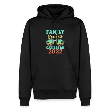 Kreuzfahrt 2022 Karibik - Männer Premium Bio Hoodie - Schwarz - Vorne - Nico (187cm)