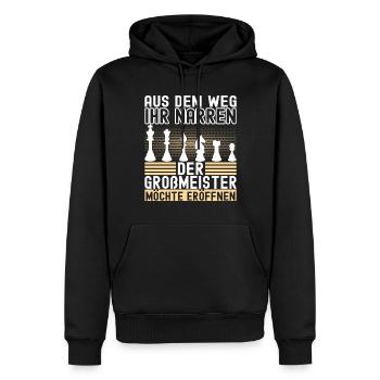Schach Schachspieler - Männer Premium Bio Hoodie - Schwarz - Vorne - Nico (187cm)