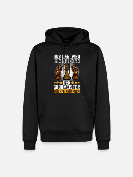 Schach Schachspieler - Männer Premium Bio Hoodie - Schwarz