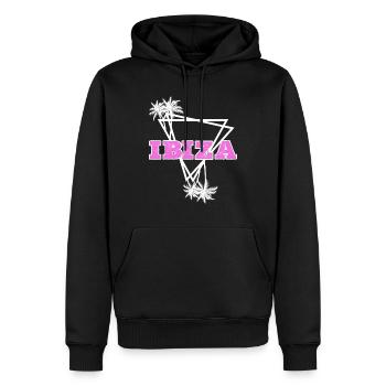 Ibiza Été Sun Beach Sea Palms Vacances - Sweat à capuche Premium bio Homme - noir - Devant - Nico (187cm)