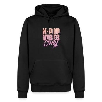 K-Pop - Sweat à capuche Premium bio Homme - noir - Devant - Nico (187cm)