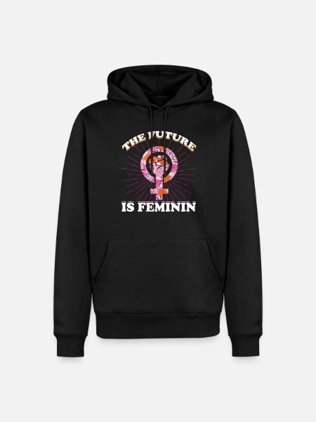 Feminist - Men’s Premium Organic Hoodie - black