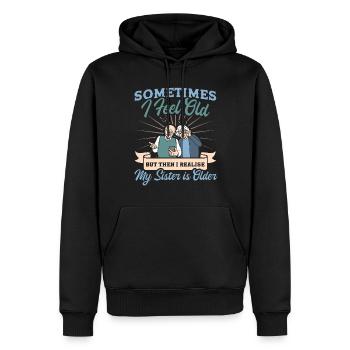 Personnes âgées Grand-père sarcastique - Sweat à capuche Premium bio Homme - noir - Devant - Nico (187cm)