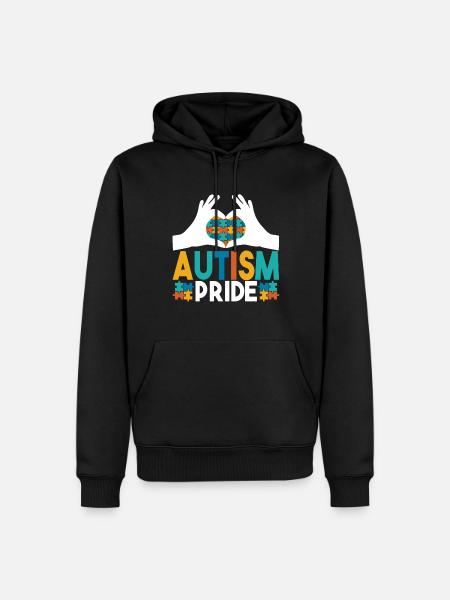 Autistic Autism Autistic - Men’s Premium Organic Hoodie - black