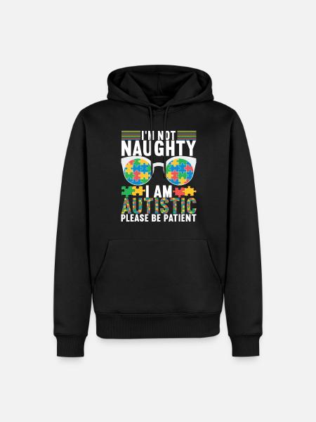 Autistic Autism Autistic - Men’s Premium Organic Hoodie - black