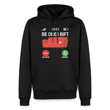 Faulheit Faulenzer Langschäfer Couch - Männer Premium Bio Hoodie - Schwarz - Vorne - Nico (187cm)