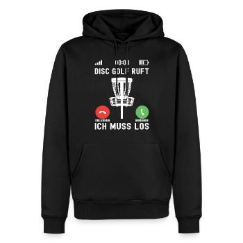 Disc Golf Disc Golfer - Männer Premium Bio Hoodie - Schwarz - Vorne - Nico (187cm)