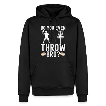 Disc Golf Disc Golfer - Männer Premium Bio Hoodie - Schwarz - Vorne - Nico (187cm)