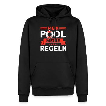 Bademeister Schwimmbad Lifeguard Rettungsschwimmer - Männer Premium Bio Hoodie - Schwarz - Vorne - Nico (187cm)