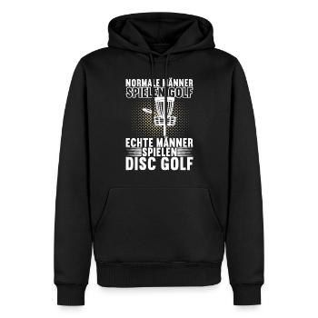 Disc Golf Disc Golfer - Männer Premium Bio Hoodie - Schwarz - Vorne - Nico (187cm)