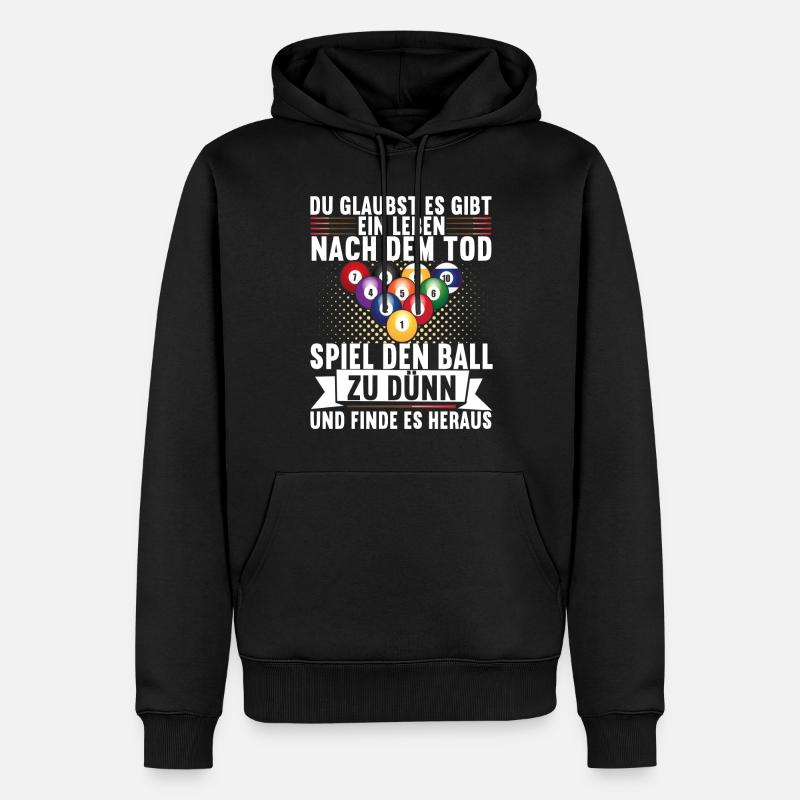 Pool Billard Billardspieler Pooltisch - Männer Premium Bio Hoodie - Schwarz