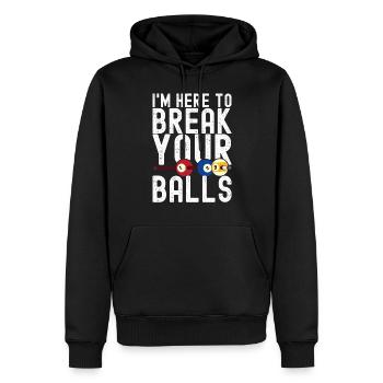 Billard Billard Billard Table de billard - Sweat à capuche Premium bio Homme - noir - Devant - Nico (187cm)