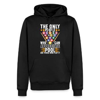 Billard Billard Billard Table de billard - Sweat à capuche Premium bio Homme - noir - Devant - Nico (187cm)