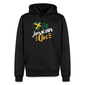 Jamaïque Jamaican Pride Drapeau jamaïcain - Sweat à capuche Premium bio Homme - noir - Devant - Nico (187cm)