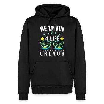 Beamter Beamtin Verbeamtung - Männer Premium Bio Hoodie - Schwarz - Vorne - Nico (187cm)