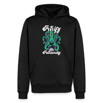 Féminisme Féministe Féministe - Sweat à capuche Premium bio Homme - noir - Devant - Nico (187cm)