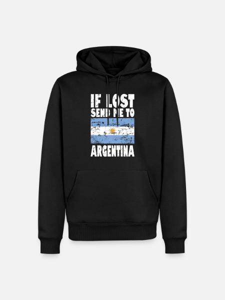 Drapeau de l’Argentine - Sweat à capuche Premium bio Homme - noir