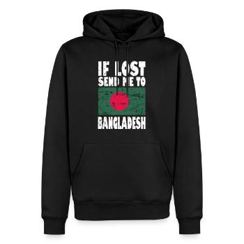 Drapeau du Bangladesh - Sweat à capuche Premium bio Homme - noir - Devant - Nico (187cm)