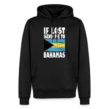 Drapeau des Bahamas - Sweat à capuche Premium bio Homme - noir - Devant - Nico (187cm)