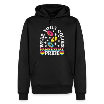 LGBTQ Pansexual - Men’s Premium Organic Hoodie - black - Front - Nico (187cm)