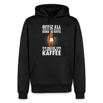 Abschiedsgeschenk Jobwechsel Kollegen - Männer Premium Bio Hoodie - Schwarz - Vorne - Nico (187cm)