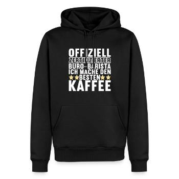 Abschiedsgeschenk Jobwechsel Kollegen - Männer Premium Bio Hoodie - Schwarz - Vorne - Nico (187cm)