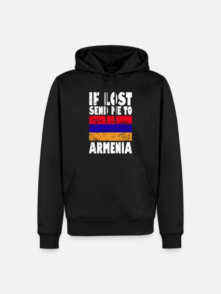 Armenia Flag Saying - Men’s Premium Organic Hoodie - black