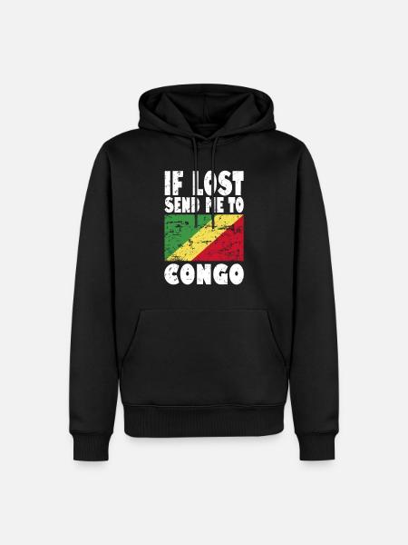 Congo Flag Saying - Men’s Premium Organic Hoodie - black